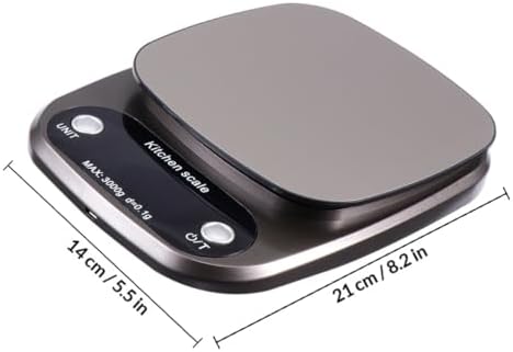 Digital Kitchen Scale Stainless Steel 3kg/0.1g Precision Food Scale Rechargeable with LCD Display for Baking and Cooking Use - Image 2