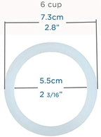 GROSCHE Milano Stovetop Espresso Maker Moka pot 6 espresso Cup - 9.3 oz, Blue and 3 Replacement Seals Gaskets Bundle Stove top coffee maker Moka Italian espresso coffee maker and replacement gaskets - Image 5