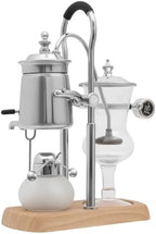Belgian Balance Siphon Coffee Maker, Vintage Vacuum Brewer, 400ml Gold/Silver Finish Brewing System, Manual Gravity Syphon Coffee Pot for Home Kitchen - Image 3