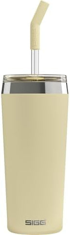 SIGG - Insulated Mug - Travel Mug Helia - With Durable Glass Straw & Cleaning Brush - Leakproof - BPA Free - 18/8 Stainless Steel - 15oz/20oz by SIGG