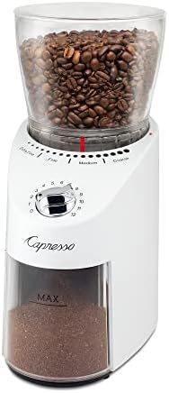 Capresso Infinity Plus Conical Burr Grinder, White by Capresso