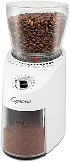 Capresso Infinity Plus Conical Burr Grinder, White by Capresso
