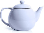 Sweese Teapot, Porcelain Tea Pot with Stainless Steel Infuser, Blooming & Loose Leaf Teapot - 27ounce, Lilac by Sweese