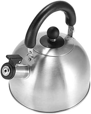Stovetop Kettles Stainless Steel Tea Kettle Induction Kettle Marble Stone Water Teapot 3.0L Whistling Kettle (Color : Black Size : One Size) (Silver One Size) - Image 2