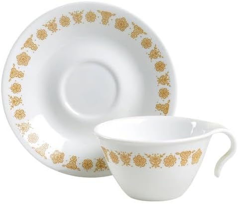Corning Butterfly Gold (Corelle) Cup & Saucer by Corning