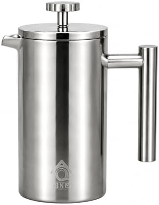 QNA French Press Coffee Maker, 34oz(1000ml)304 Stainless Steel, Double Wall - Image 2
