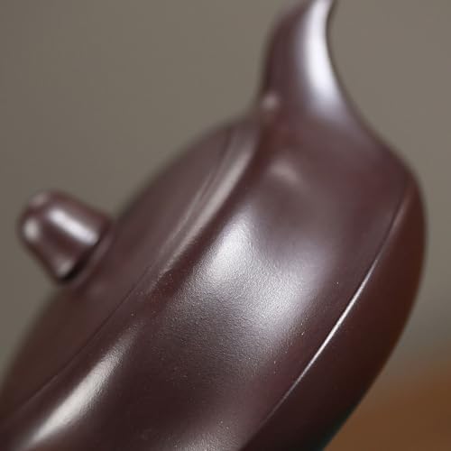 Tea Pots For Loose Tea Hand-carved Purple Clay Pot Office Teapot Conference Room Teapot Home Kung Fu Tea Set Tea Infuser Pot - Image 7