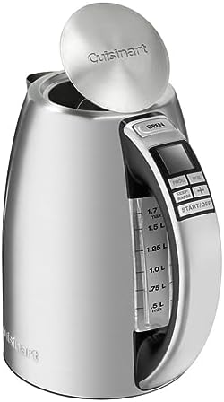 Cuisinart PerfecTemp 1.7-Liter 1500-Watt Stainless Steel Cordless Programmable Kettle with Six Presets, Stay-Cool Handle, & 360-Degree Swivel Power Base With LED display (CPK-20) - Image 3