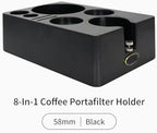 Coffee Station Tamper Holder Espresso Portafilter Rack 51mm 54mm 58mm With Knock Box For Delonghi Breville Barista Accessories - Image 2
