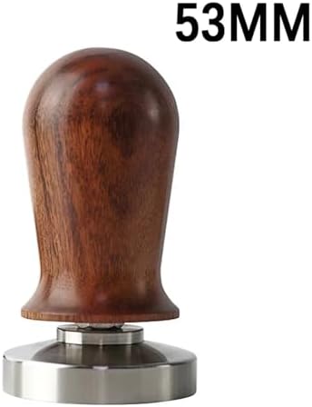 Calibrated Espresso Coffee Tamper 30lb Spring Loaded Elastic Coffee Tamper Aluminum/Wooden Stainless Steel Coffee Powder Hammer(Wooden Tamper-53mm) - Image 2