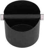 Stainless Steel Coffee Grounds Bucket with Rubber Base, Coffee Knock Box for Espresso Machines, Compact Dump Bin for Home, Cafes, Restaurants and Bars (Black large size (FC-05-2)) - Image 5