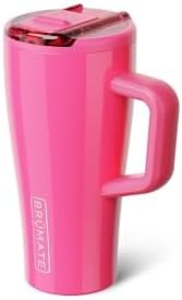 BrüMate Era Flip 20oz Kids Tumbler with Covered Flip Down Straw | 100% Leakproof Insulated Kids Cup | Made of Stainless Steel | Cup Holder Friendly | 20oz (Neon Pink) - Image 2