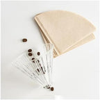 V Coffee Filter Paper Count Disposable Coffer Filters Natural Cone V-Shaped Unbleached Filter for v&60 Coffee Dripper(L: V02 white 50pcs) - Image 6