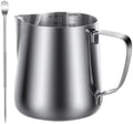 Milk Frother Cup Stainless Steel 350ml/600ml (12oz/20oz) Milk Frothing Pitcher Steaming Pitchers Stainless Steel Coffee Latte Art Jug Cup with Pen,12oz(350ml (12 oz)) by Unknown