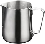 Stainless Steel Pitcher Pull Flower Cup Cappuccino Milk Pot Espresso Cups Latte Milk Frother Frothing Jug by Unknown