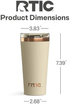 RTIC 18oz Pint Tumbler with Lid, Ceramic Lined, Dark Beach - Image 5
