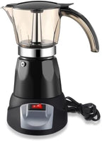 Electric Espresso Coffee Maker, Transparent Moka Pot, Black, 6 Cup by Lemosae