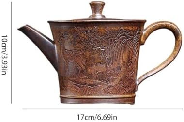 Tea Pots For Loose Tea Chinese Style Household Kung Fu Tea Set Vintage Ceramic Hand-carved Teapot Tea Infuser Pot - Image 2