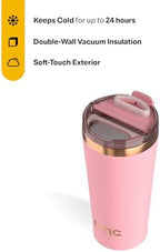 RTIC 18oz Happy Hour Pint Tumbler with Lid, Insulated, Ceramic Lined, Stainless Steel Metal, Portable Travel Cup for Hot and Cold Drink, Rosewater - Image 2