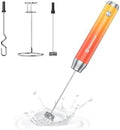 Handheld Milk Frother with Stand & Milk Frother's Stainless Steel Whisk Hook by MaestriHouse