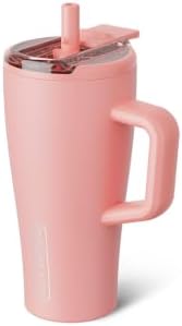 BrüMate Era Flip 20oz Kids Tumbler with Covered Flip Down Straw | 100% Leakproof Insulated Kids Cup | Made of Stainless Steel | Cup Holder Friendly | 20oz (Guava) by Br%C3%BCMate