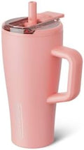 BrüMate Era Flip 20oz Kids Tumbler with Covered Flip Down Straw | 100% Leakproof Insulated Kids Cup | Made of Stainless Steel | Cup Holder Friendly | 20oz (Guava) by Br%C3%BCMate