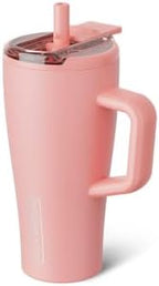 BrüMate Era Flip 20oz Kids Tumbler with Covered Flip Down Straw | 100% Leakproof Insulated Kids Cup | Made of Stainless Steel | Cup Holder Friendly | 20oz (Guava) by Br%C3%BCMate