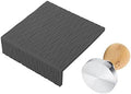 Coffee Tamper Set with Beech Handle and Embossed Tamping Mat for Home Cafe Use, 58mm Size, Silicone and Stainless Steel, Includes 1 Tamping Mat and 1 Tamper (Black) by Shipenophy