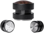 51 53 58.35mm Coffee Tamper Stainless Steel Adjustable Depth Calibrated Gravity Coffee Distributor Professional Barista Tools(51mm Elasticity) by Unknown