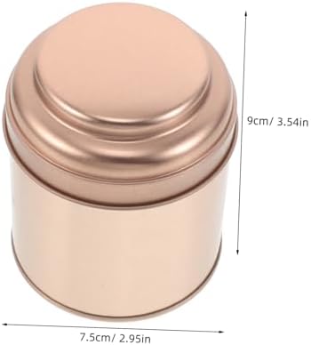 LALAFINA 6pcs Round Tinplate Tea Canisters with Airtight Seal for Loose Leaf Storage Portable Sealed Storage Jars for Coffee Spices and Tea Preservation Tin Containers for Kitchen - Image 2