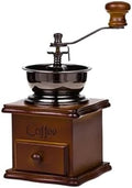 Vintage Manual Coffee Grinder, Hand Crank Burr Mill Wooden Classic Style For Home Use(Color1) by Unknown