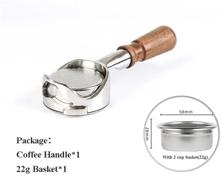 Hollowed Out 58mm Bottomless Portafilter，Compatible For Gaggia，Espresso Machine Barista Accessory(S walnut wood) - Image 2