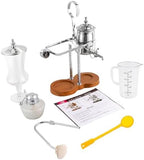 Belgian Balance Siphon Coffee and Tea Maker Belgian Belgium Luxury Royal Family Retro Coffee Pot 400ML Silver Syphon Coffee Brewer (Silver) - Image 4