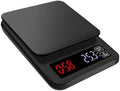 VILLCASE Digital Kitchen Food Scale with Timer and Precision Sensors Multifunctional Electronic Coffee Scale for Cooking Baking Weighing Up to Portable USB Powered Black Model Without by VILLCASE