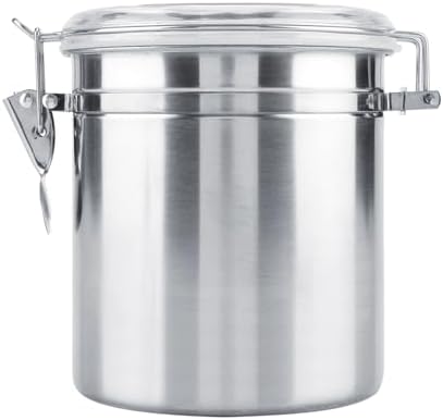 Cocoarm Stainless Steel Coffee Canister, Airtight Vacuum Sealed Storage Container with Clamp Lid, Large, for Coffee Bean Tea Sugar by Cocoarm