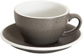 Loveramics Coffee Cup Ceramic, 8 oz Latte Art Cup with Saucer for Cappuccino, Tea, Espresso, Thick - walled stoneware Cappuccino mug Set for Cafe and Barista - Potters Colours (Granite, 8OZ) by LoveramicsUSA