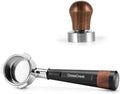 54mm Espresso Tools Set | 54mm Bottomless Portafilter with Black Aluminum Alloy Handle | 54mm Tamper with Walnut Handle | Fit 54mm Breville & Sage Barista Espresso Machine by CrossCreekLLC