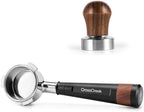 54mm Espresso Tools Set | 54mm Bottomless Portafilter with Black Aluminum Alloy Handle | 54mm Tamper with Walnut Handle | Fit 54mm Breville & Sage Barista Espresso Machine by CrossCreekLLC