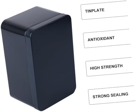 6pcs Rectangular Tinplate Tea Storage Container Sealed Canister for Loose Leaf Tea Airtight Design Easy to Clean Portable Kitchen Organizer Black Green - Image 5