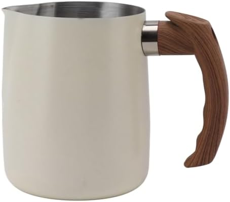Milk Frothing Pitcher, Stainless Steel Frother Cup with Scale, Coffee Foam Steaming Pitcher for Cafe Kitchen Machines Cappuccino Latte (1000ml) by Unknown