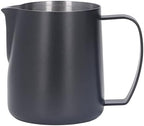 450 ml Milk Frothing Pitcher, Stainless Steel Milk Coffee Frother Cup, Kitchen Milk Frother Steamer Cup for Coffee Enthusiasts (Black) by Unknown
