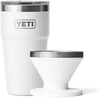 YETI Rambler 20 oz Stackable Tumbler, Stainless Steel, Vacuum Insulated with MagSlider Lid Pour Over Coffee Maker Accessory Ramblers, White by YETI