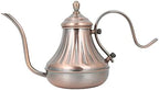 Tyenaza Elegant Gooseneck Tea Kettle, Vintage Stainless Steel Coffee Pot, 450ml Long Mouth Teapot with Ergonomic Handle for Café & Home Kitchen - Image 7