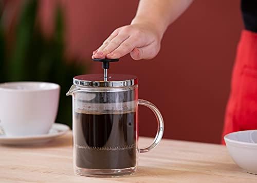 Service Ideas Double Wall Coffee French Press, 13.5oz, Glass - Image 5