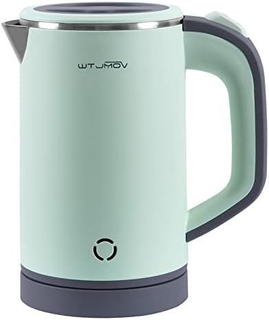 WTJMOV Small Electric Kettle Stainless Steel, 0.8L Portable Tea Kettle Auto Shut-off, Low Power Hot Water Kettle for Camping, Travel, Office and More by WTJMOV