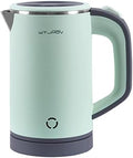 WTJMOV Small Electric Kettle Stainless Steel, 0.8L Portable Tea Kettle Auto Shut-off, Low Power Hot Water Kettle for Camping, Travel, Office and More by WTJMOV