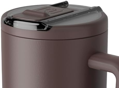 BrüMate Era Flip 30oz Tumbler with 100% Leakproof Covered Straw Lid | Hygienic Covered Straw | Insulated Stainless Steel Water Bottle with Handle | Cup Holder Friendly | BPA-Free (Java) - Image 3