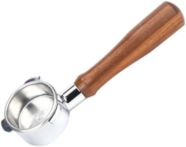 54mm Coffee Bottomless Portafilter Wooden Handle Coffee Filter,Compatible For Breville,880/870/850 Eusable Coffee Extraction Accessories(Type 4) by Unknown