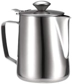 Stainless Steel Milk Frothing Pitcher with Lids Steam Coffee Barista Kettle Milk Cream Cup Jug for Coffee(600ml) by Unknown