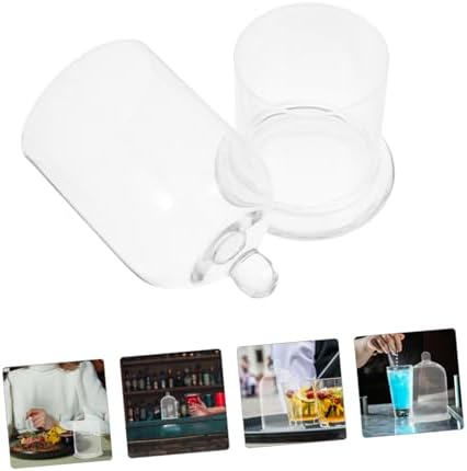 SHOWERORO Smoky Glass Cocktail Cup with Lid Japanese Style for Bars Home - Image 7